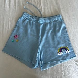 PacSun. Size M. Blue sweatshorts.